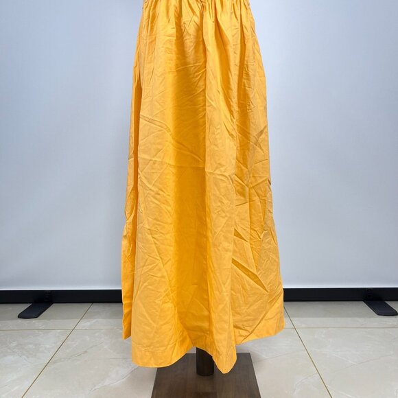 NWT Farm Rio Gathered Drop Waist Maxi Dress Size S Orange Cotton - Picture 9 of 15